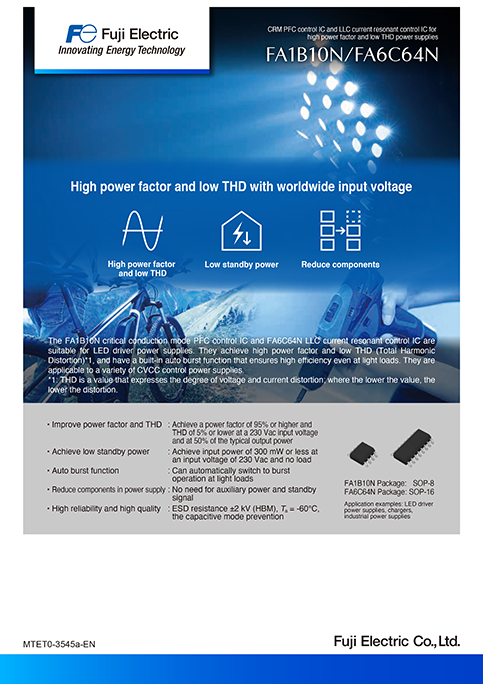 CRM PFC Control IC / LLC Current Resonant Control IC FA1B10N/FA6C65N