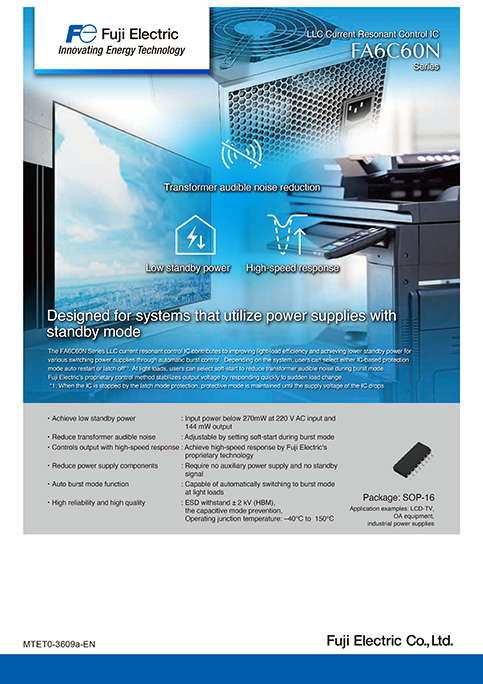 LLC Current Resonant Control IC FA6C60N series